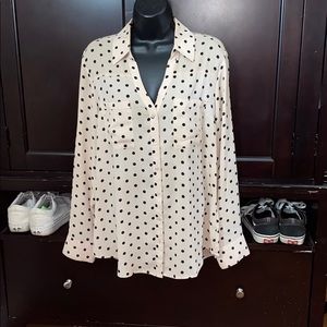 Tan Polka Dot Blouse